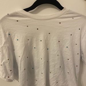 Mighty Fine Rhinestoned Shirt! (only one flaw)!